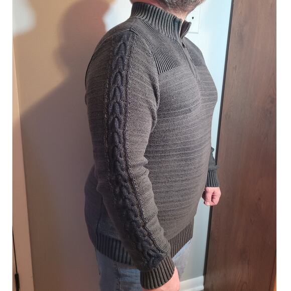 Rock & Republic Marbled Mock-Neck Pullover Sweater Men's Large Minimalist Trendy - Picture 10 of 12